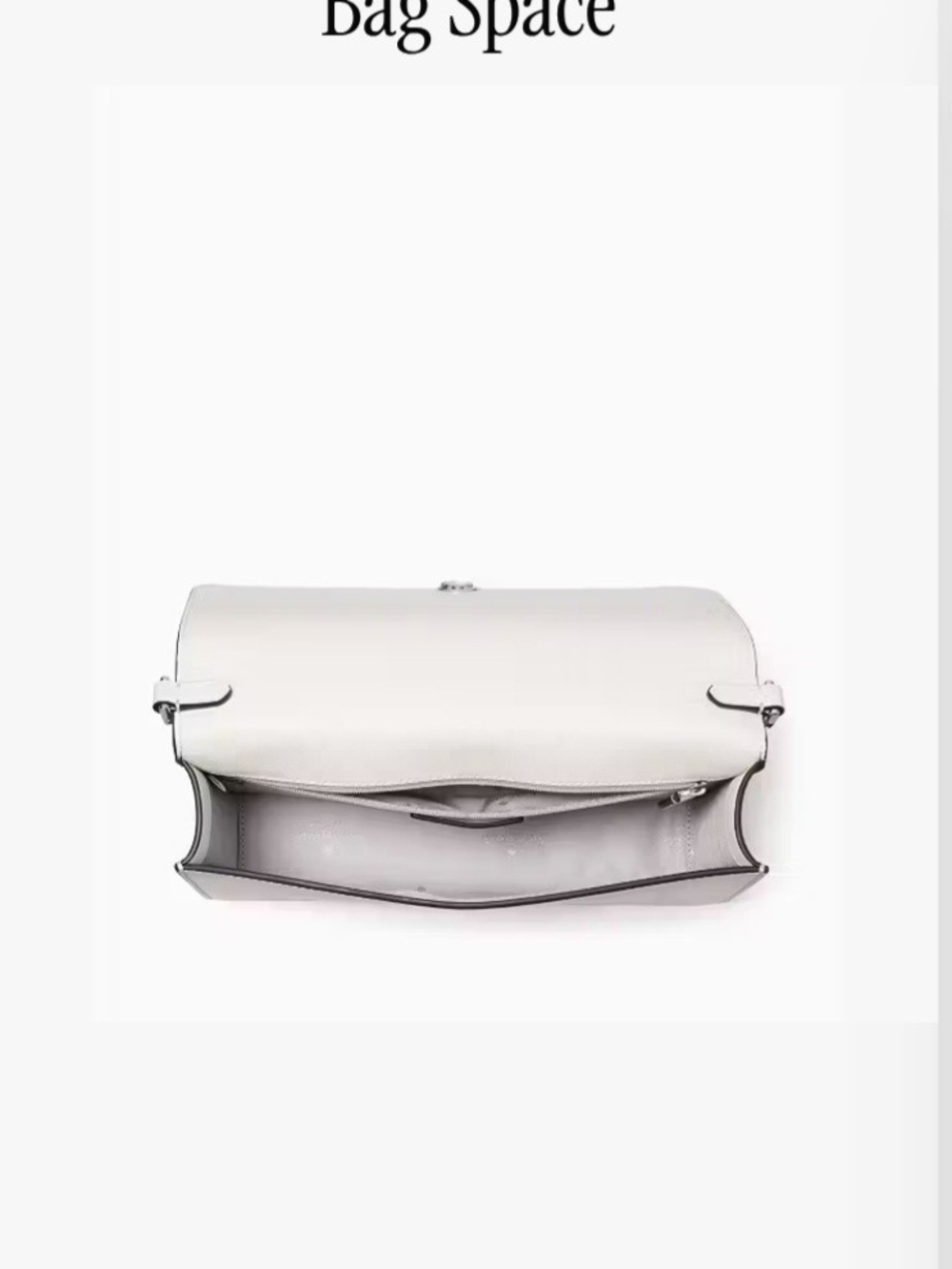 kate spade Platinum Gray White Leather Chain Shoulder Bag - Picture 4 of 7